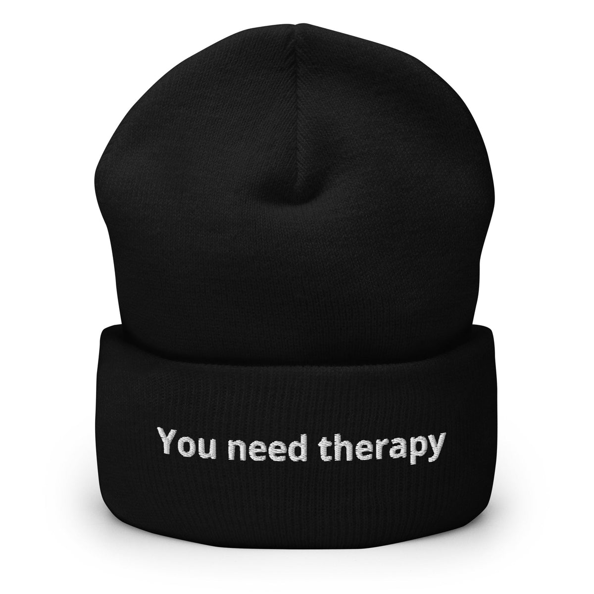 You Need Therapy Cuffed Beanie - ninanush