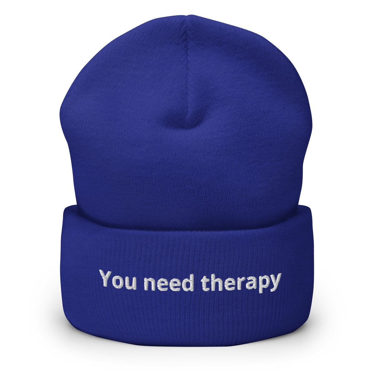 You Need Therapy Cuffed Beanie - ninanush