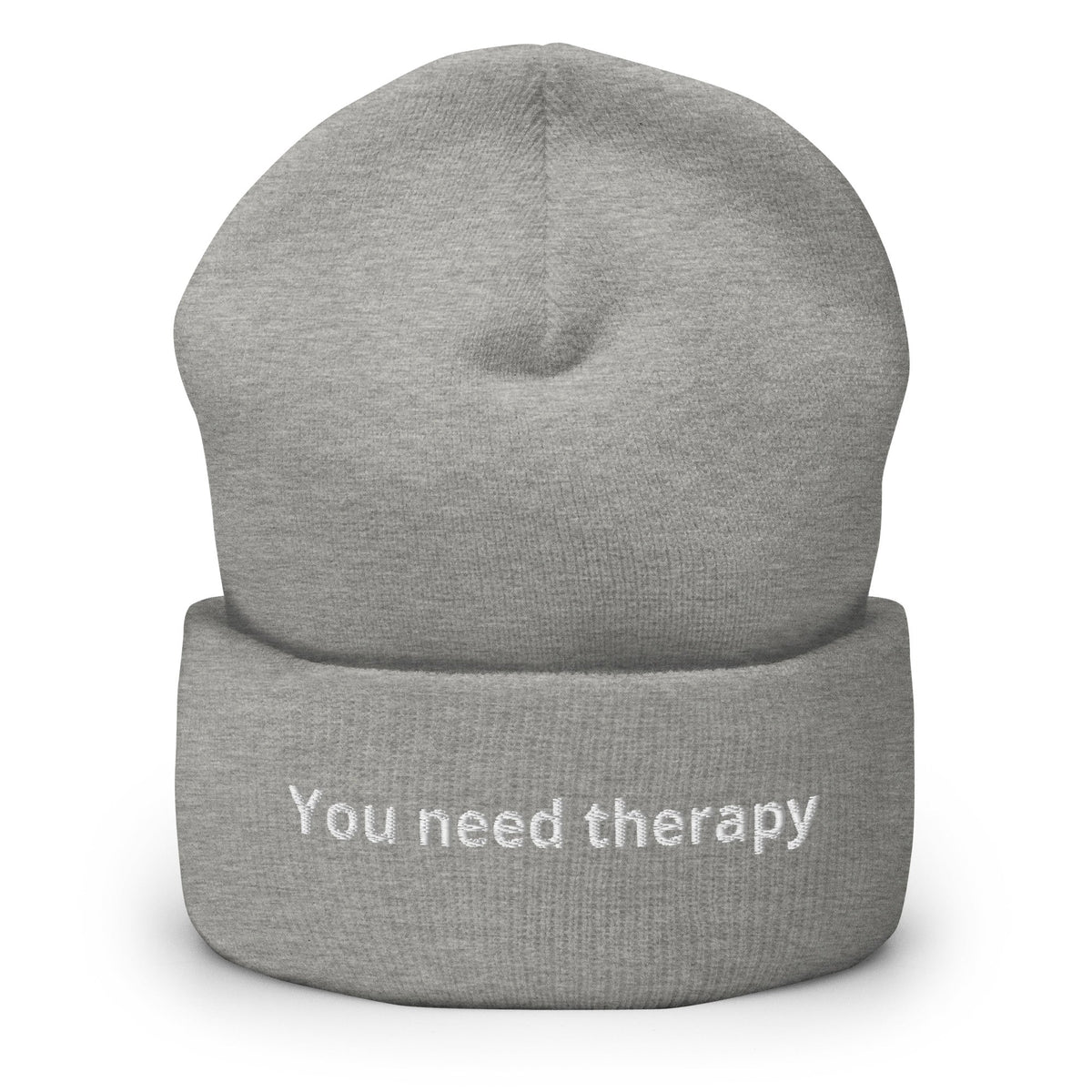 You Need Therapy Cuffed Beanie - ninanush