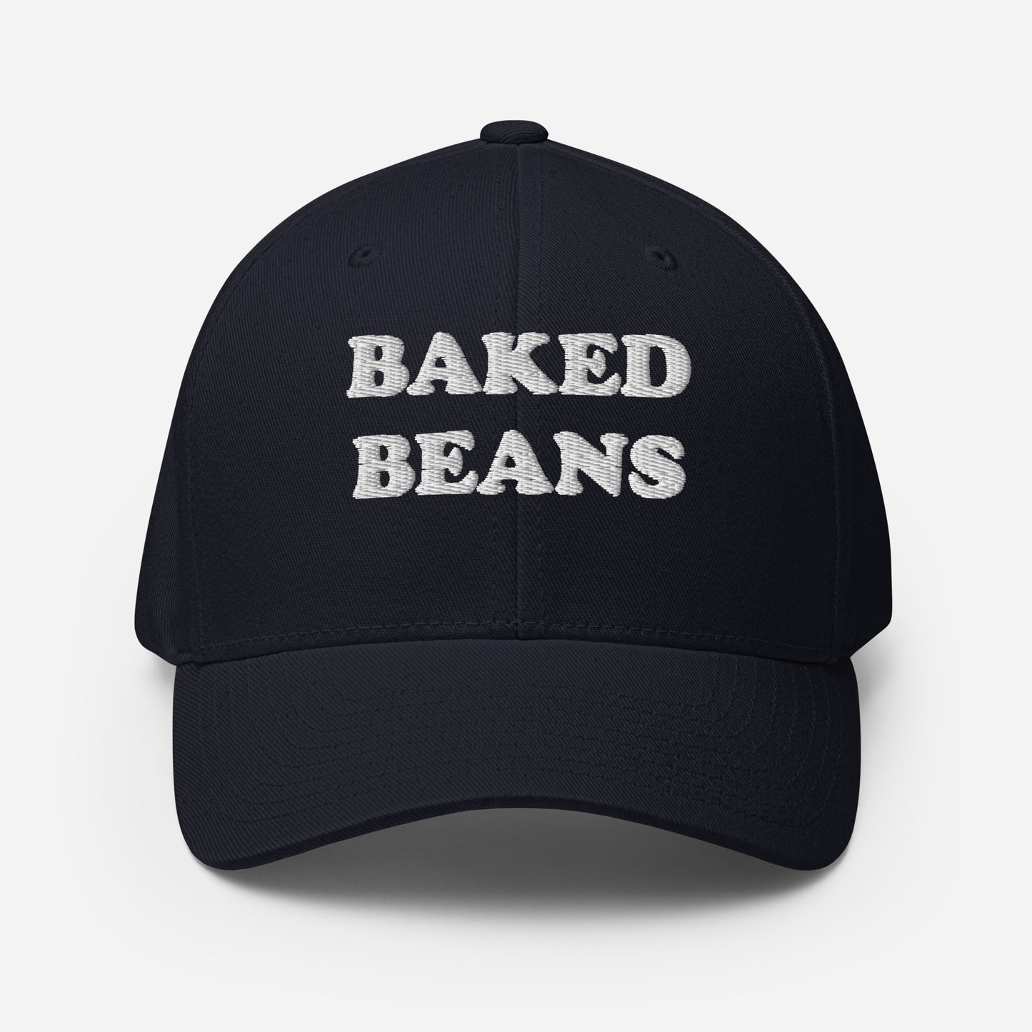 Funny Navy hat for foodies - This funny baked beans hat is a unisex embroidered hat that's unique and a perfect weird hat for baked bean lovers! The baked beans hat has a classic baseball cap style and is made just for you. Wear it as everyday funny foodie street wear or give it as a gift for foodies or your favorite baked bean enthusiast. 