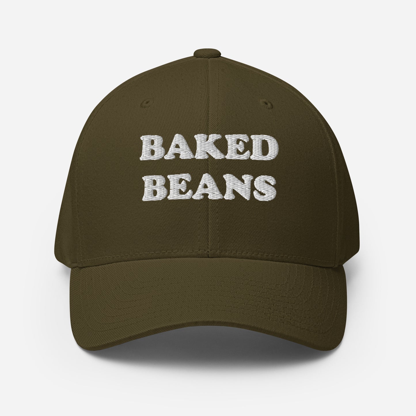 olive green foodie hat - This funny baked beans hat is a unisex embroidered hat that's unique and a perfect weird hat for baked bean lovers! The baked beans hat has a classic baseball cap style and is made just for you. Wear it as everyday funny foodie street wear or give it as a gift for foodies or your favorite baked bean enthusiast. 