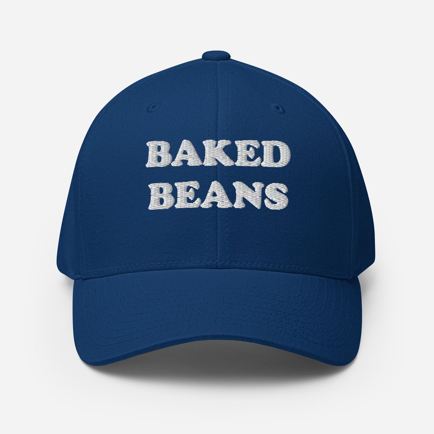 blue hat for foodies - This funny baked beans hat is a unisex embroidered hat that's unique and a perfect weird hat for baked bean lovers! The baked beans hat has a classic baseball cap style and is made just for you. Wear it as everyday funny foodie street wear or give it as a gift for foodies or your favorite baked bean enthusiast. 