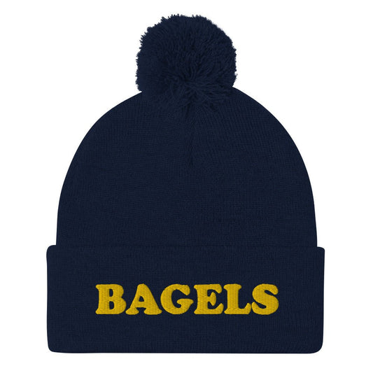 Bagels Beanie - Yellow Embroidery - ninanush