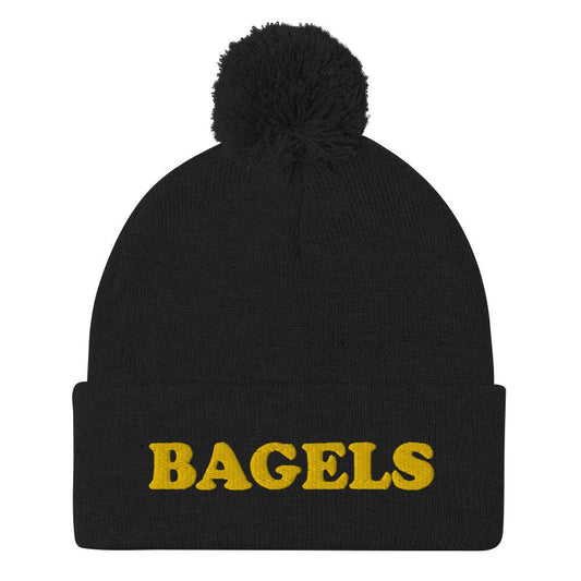 Bagels Beanie - Yellow Embroidery - ninanush