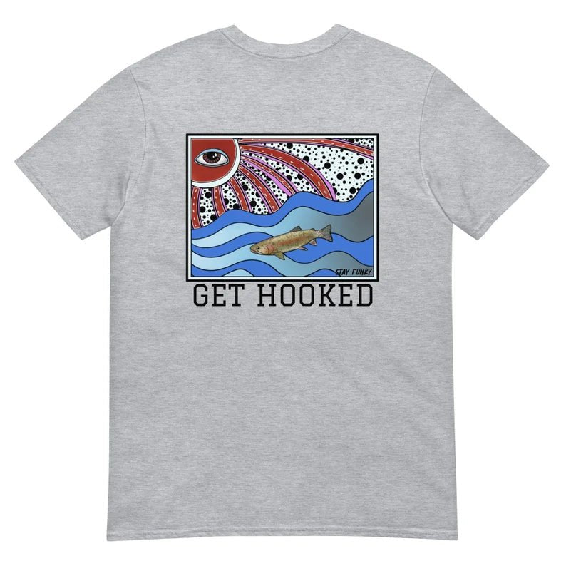 Funky Get Hooked Rainbow Trout T-Shirt - ninanush
