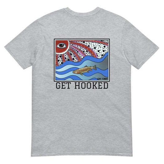 Funky Get Hooked Rainbow Trout T-Shirt - ninanush