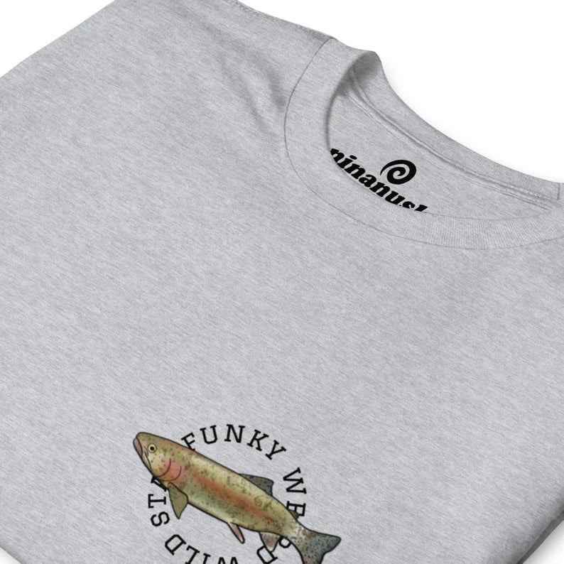 Funky Get Hooked Rainbow Trout T-Shirt - ninanush
