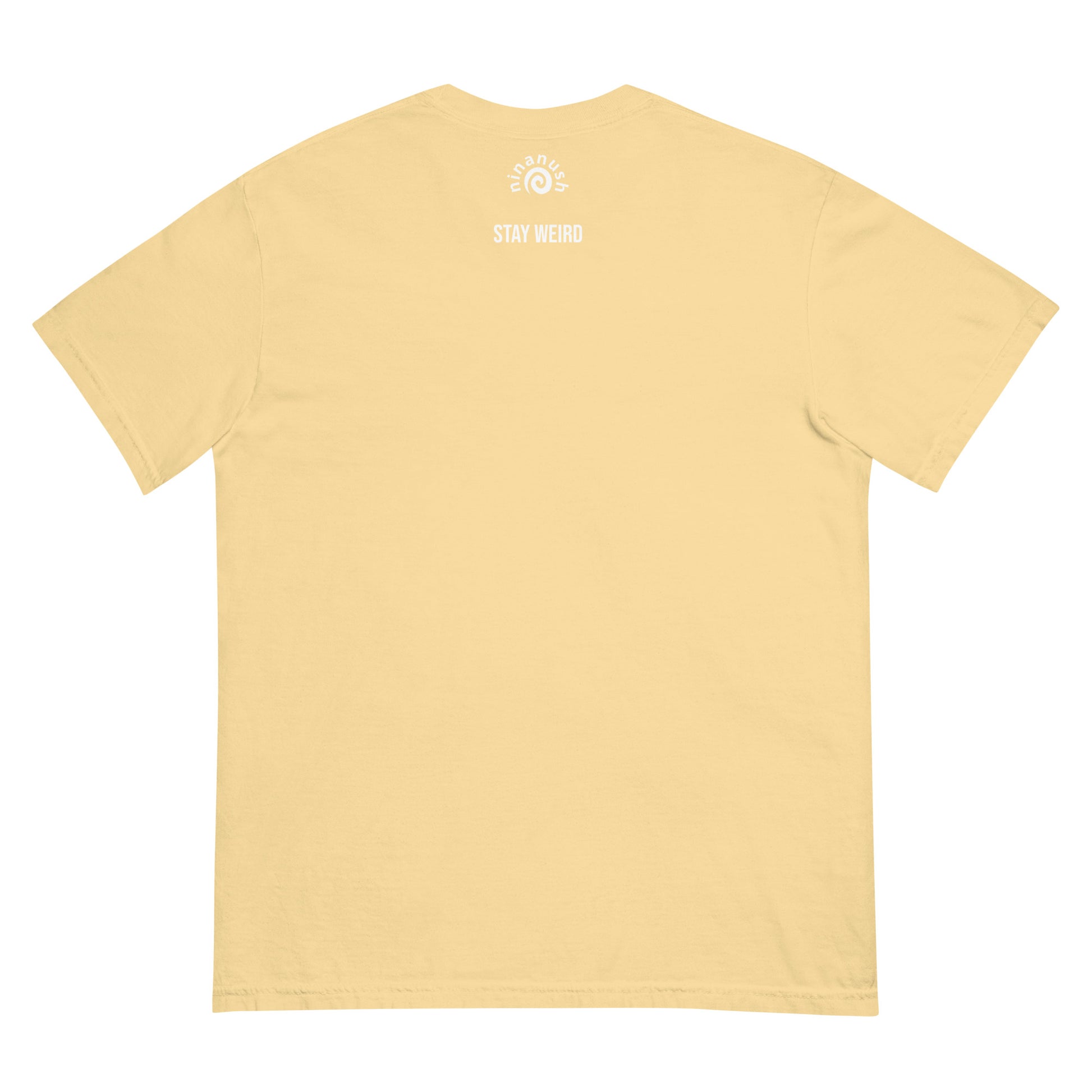 Stay weird faded yellow t-shirt - This Weird is Underrated T-shirt is a funky, colorful tshirt with a message. The heavyweight cotton tshirt encourages self-expression and being different. Stay weird and show the world that being different is something to be embraced and celebrated. It's a unique streetwear everyday t-shirt and cute gift for weird friends.