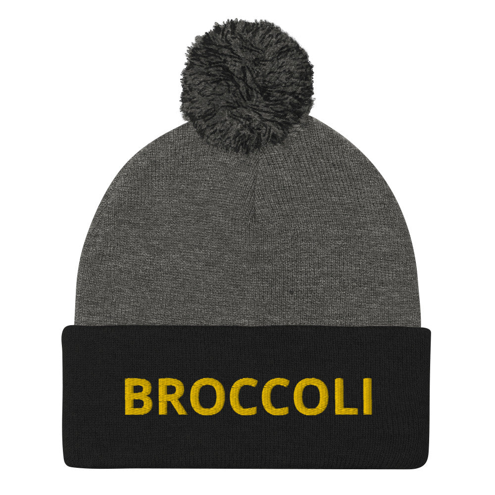 Veggie Lover Hat! This broccoli beanie is funky and unique. It's a warm and comfortable hat with a classic pom pom on top. This funny hat is perfect as a gift for foodie and for people that love broccoli, veggies, and weird beanies and hats. Shop more vegan foodie hats, eco friendly tshirts, funky garlic hoodies and more. 