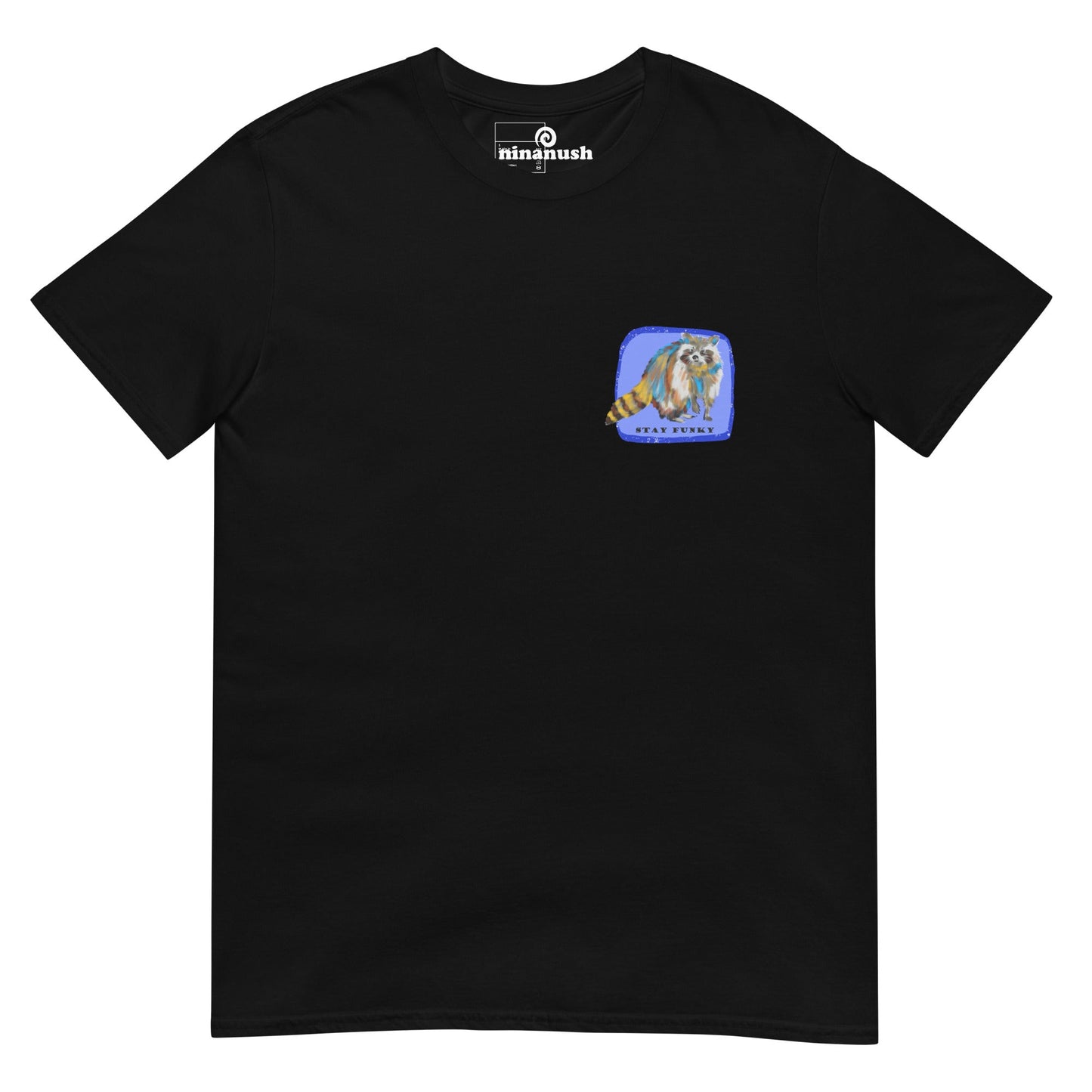 Stay Funky Colorful Raccoon T-Shirt - ninanush