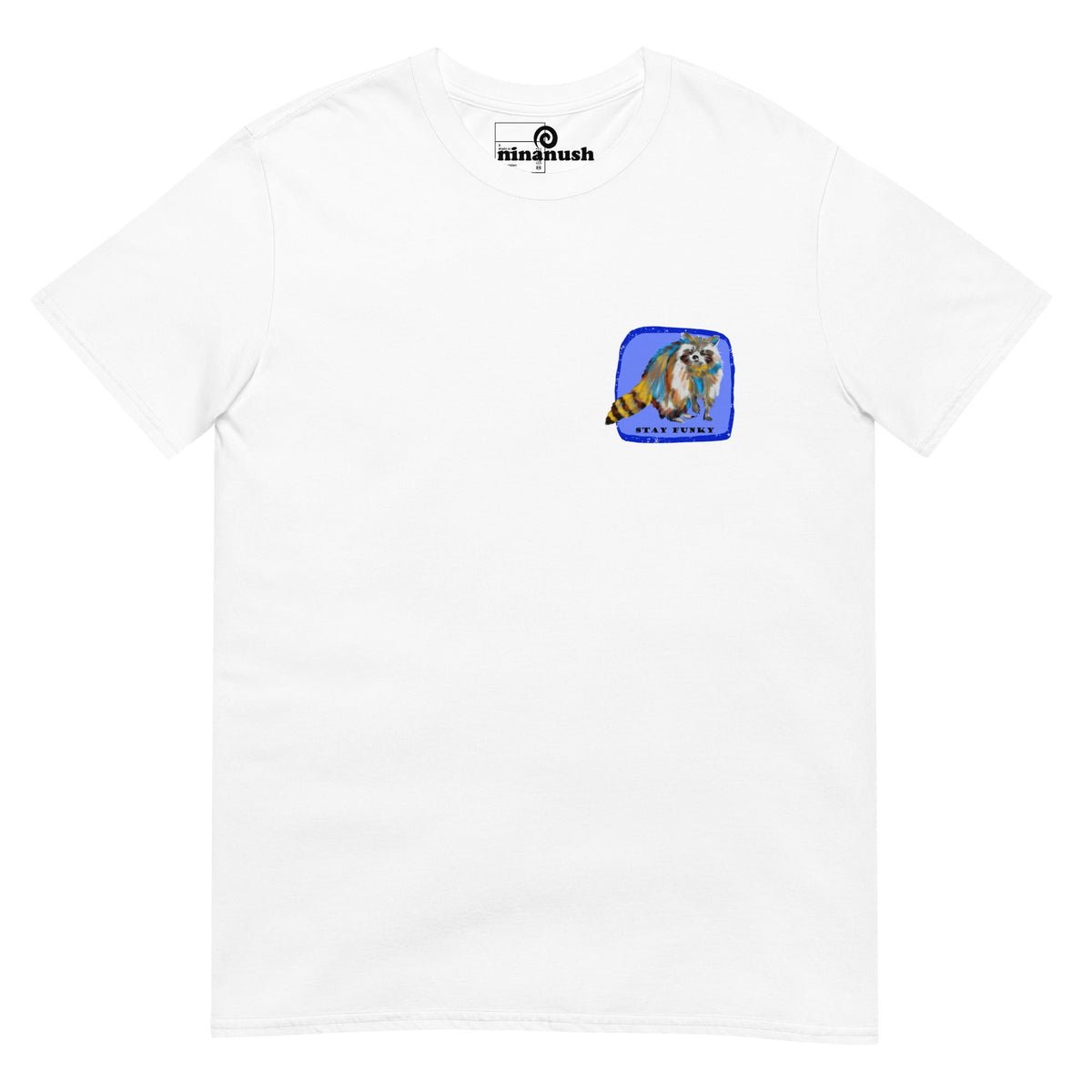 Stay Funky Colorful Raccoon T-Shirt - ninanush